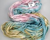 Recycled Silk Sari Ribbon River of Pastel LARGE skein