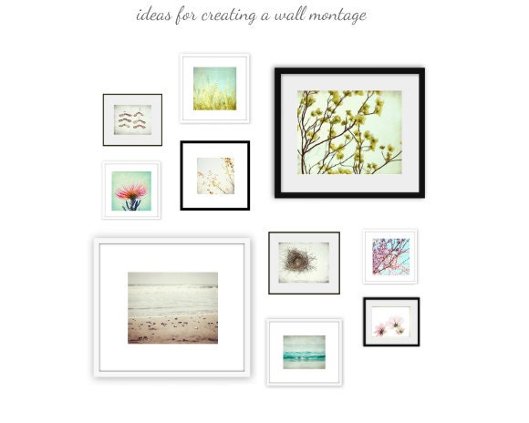 Flower photography - Aqua blue wall art - Nature photography - Queen Annes lace - lime green decor Botanical Art 8x10 - Looking up