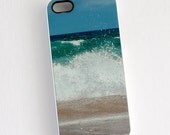 iPhone case for iPhone 5, IN STOCK crashing waves ocean surf green teal blue, iPhone accessory