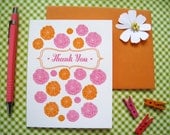 Thank You Flowers - letterpress card