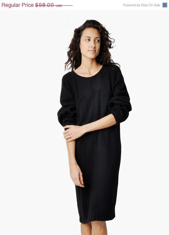 SALE - Vintage Adrienne Vittadini Black Sweater Dress