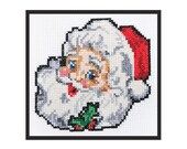 Retro Santa Christmas Cross Stitch Pattern Instant Download
