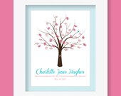 Personalized Baby Guestbook Tree Printable - for Baby Blessings. Baptisms and Showers