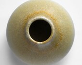 Yellow and White Bud Vase, Stoneware