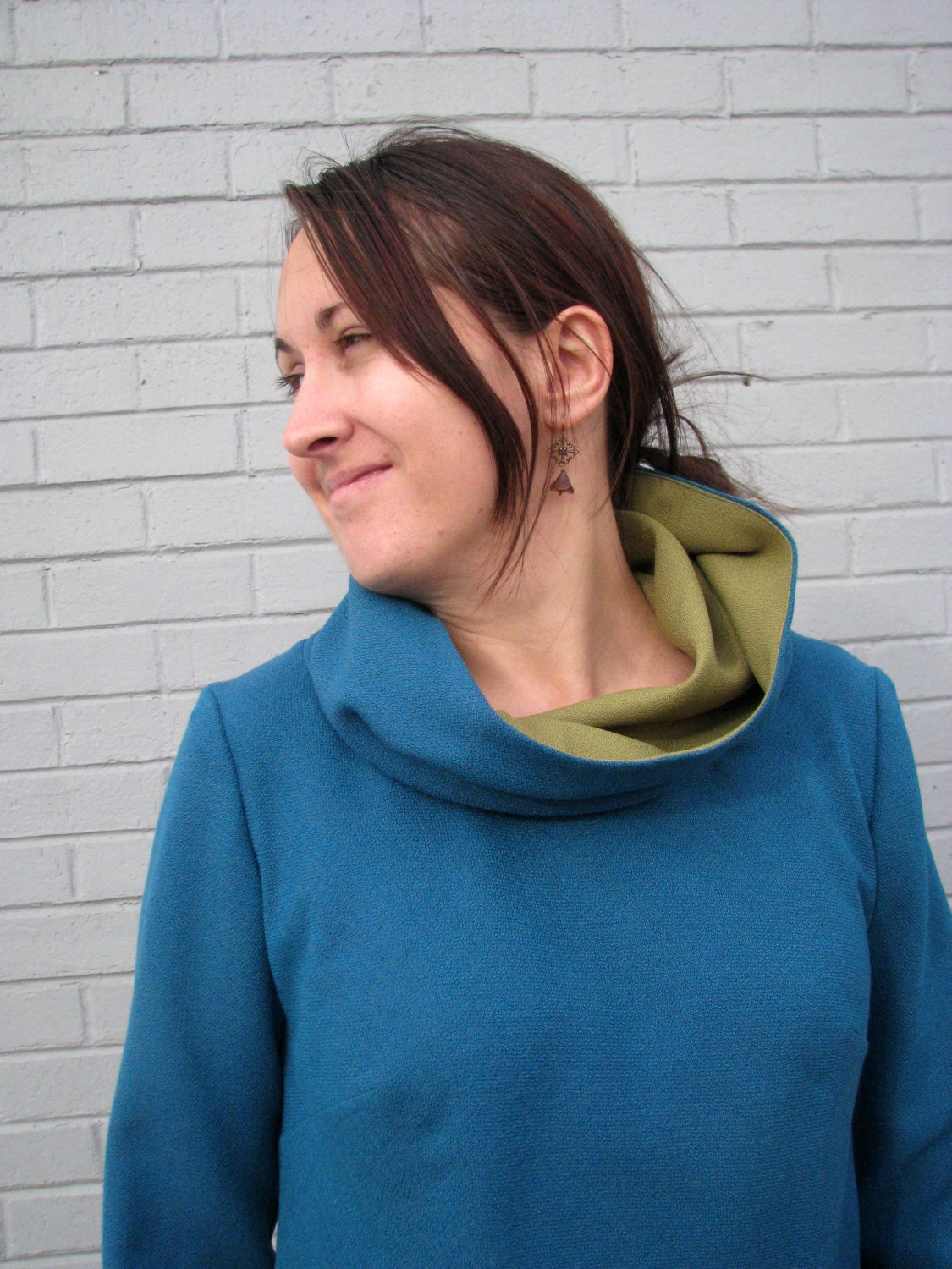 Bias-Cut Hoodie Blouse---Custom Cut and Made-To-Measure