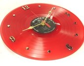 Jimmy Tommy Dorsey - Vinyl Record Wall Clock - Red Color Vinyl