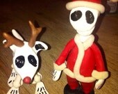 Day of the dead/Dia de los Muertos skeleton/ooak art doll. Frida Kahlo. MayeliArt  Santa and Rudolph