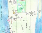 Custom First Anniversary Wedding Map -- Paper Gift -- digital file