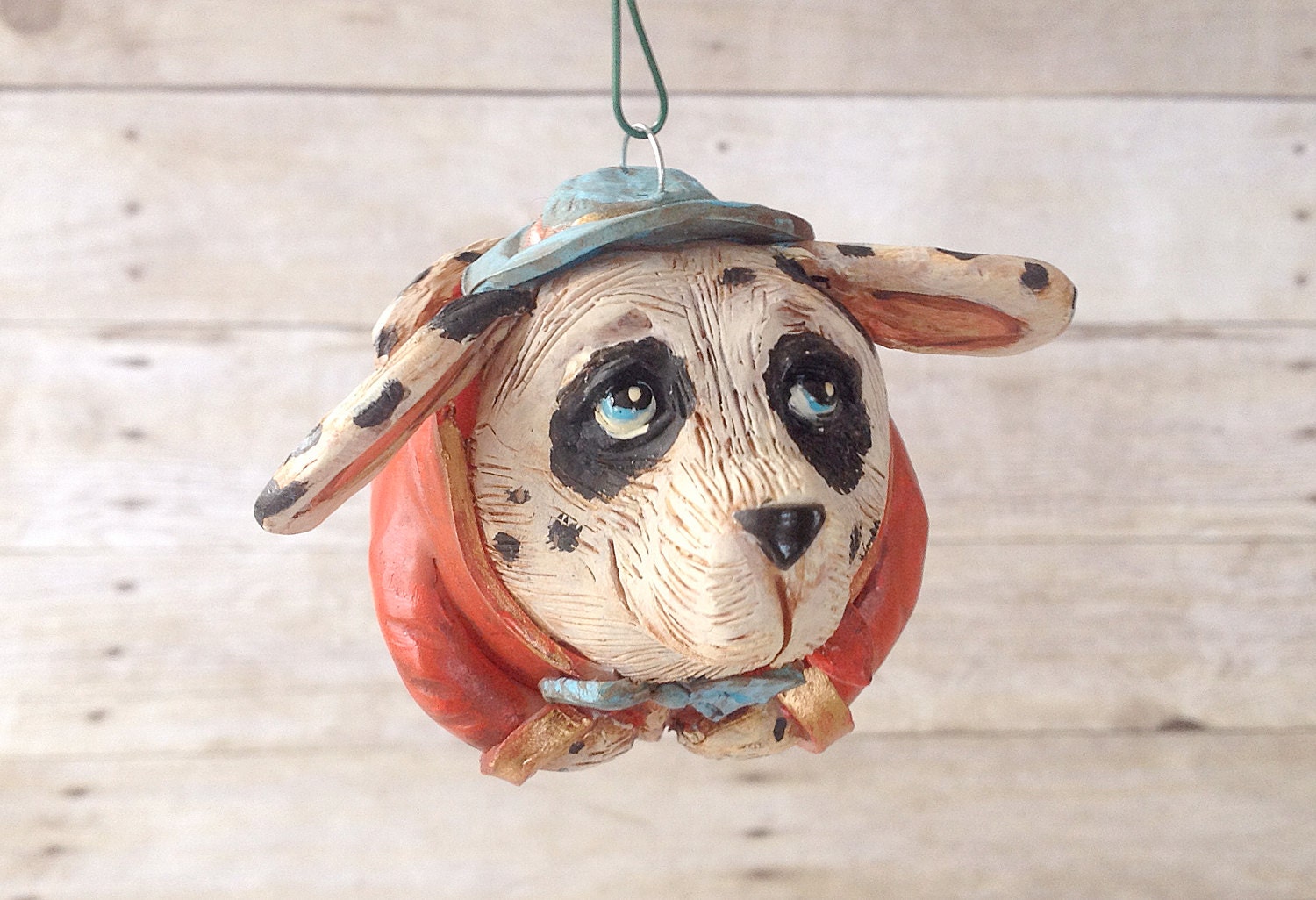 Dalmation Dog: OOAK Christmas Ornament or everyday decoration