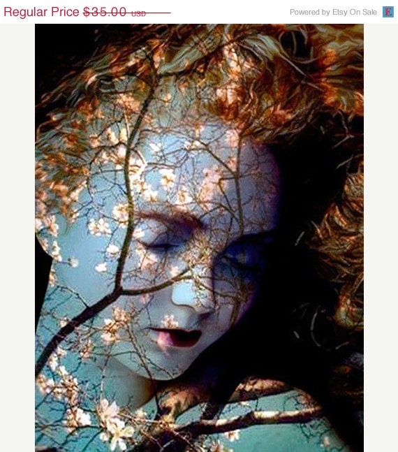 ON SALE Art, Photography, Portrait, Woman Portrait, Warehouse 13, Giclee Archival Print, Photomontage, Collage, Painted Photographs,