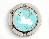 Purse Hook Bag Hanger - Bunny In Blue Fields