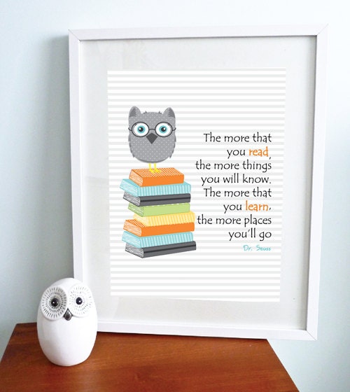 Reading Owl Print