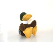 Stuffed Baby Mallard Duck, Small Duckling Plush - READY TO SHIP