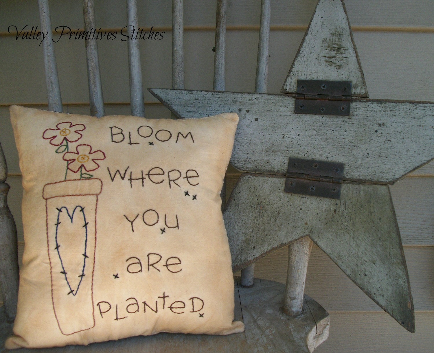 Hand Stitched, Spring, Summer, Pillow, Decorative Pillow, Garden, Flowers, SFCOFH
