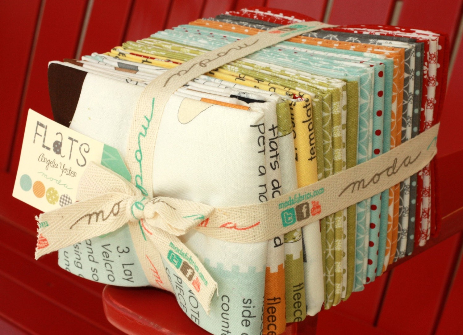 28 Fat Quarters FLATS for Moda Fabric by Angela Yosten