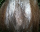 Fiber Art Batt for Spinning or Felting "Your Latte is Ready"  Romney, Silk, Angora, Mohair