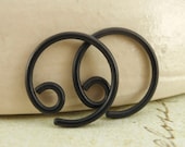 Black Niobium Hypo Allergenic Earring Hoops - 18 gauge - 12mm