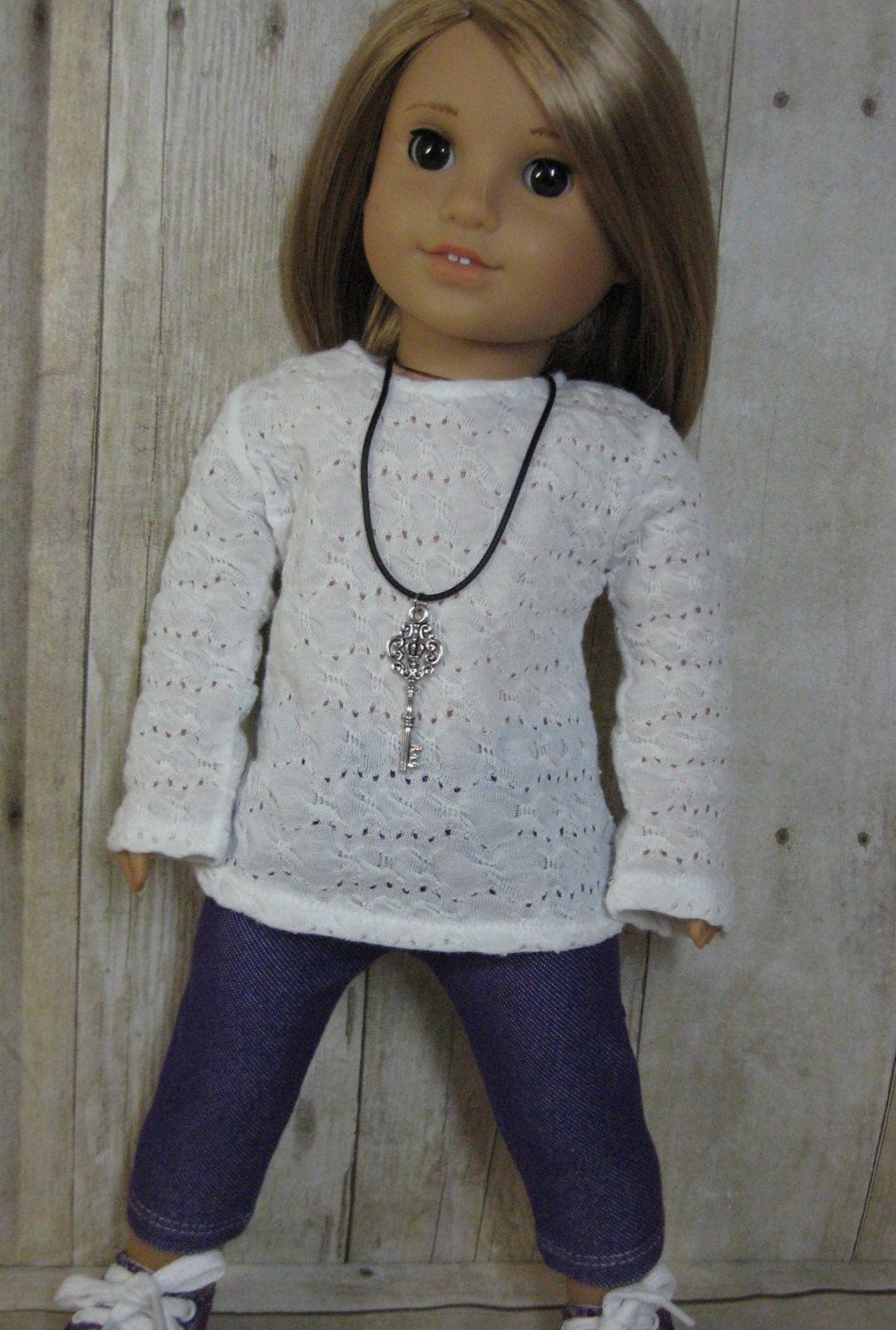 18 inch Doll Clothes American Girl Purple Jeggings Outfit