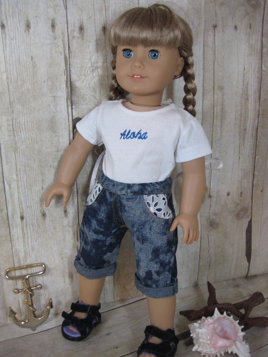 18 inch Doll Clothes American Girl  Aloha Tee Beachcomber Outfit