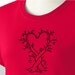 Heart Tshirt - gifts for women - christmas gifts for her - red - womens fitted tshirt - size 2XL - many colors available