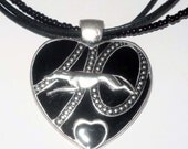 Greyhound Dog Enamel and Silvr Pendant, Earrings, Bead Necklace Set