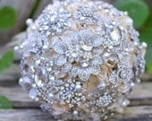 Deposit on a rhinestone jewel brooch bridal bouquet -- made to order wedding bouquet