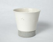 Glow, ceramic votive with concrete base