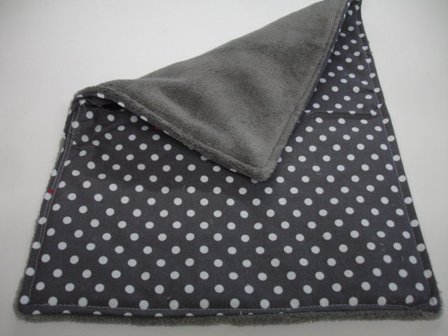 Dumb Dot in Charcoal Baby Burp Cloth with Cuddle Fleece