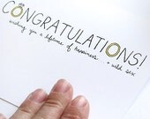 Funny Wedding Card. Wishing You a Lifetime of.... Folded Blank Card. Yellow, Black, White. Mature.