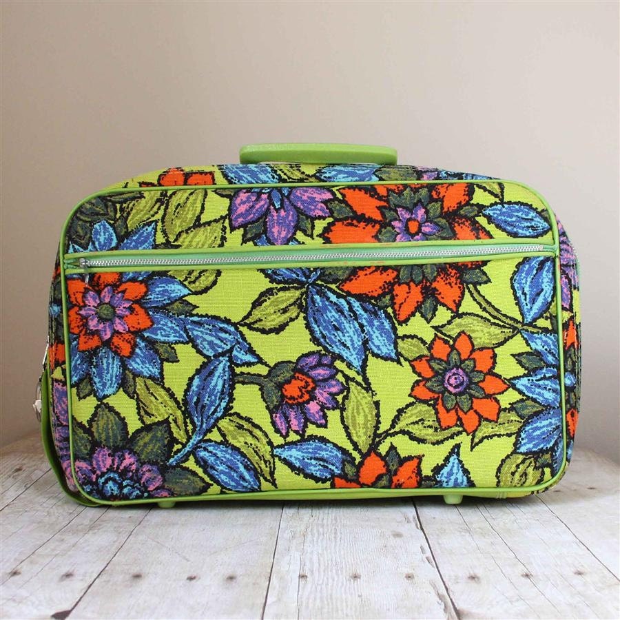 Fun Bright Vintage Floral Suitcase (Small) / Bold Bag / Children's Carry On