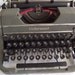 Vintage Underwood Champion Typewriter - Portable in Case - 1940s - Crackle Gray Finish and Plastic Keys
