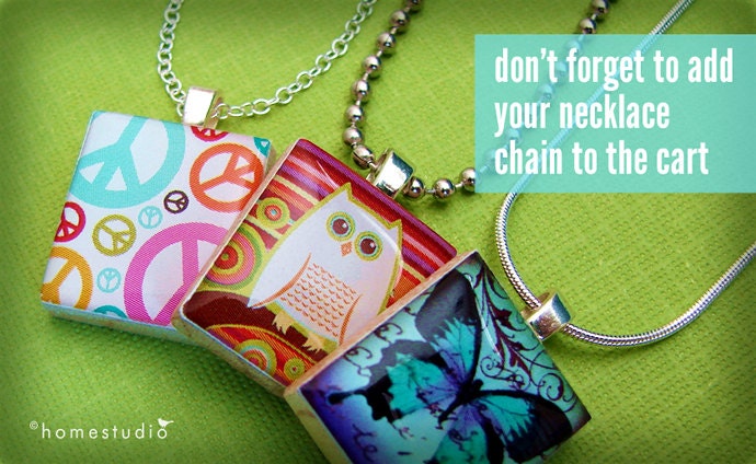 SERENITY PRAYER : a pendant charm made from a Scrabble Game Tile game piece. Necklace chain sold separately