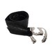 Vintage 80s Black Crocodile Suede Leather Wide Belt Silver Organic Buckle