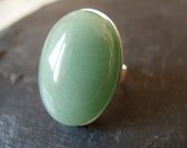 AVENTURINE // Sterling silver ring with Aventurine Quartz