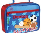 Personalized Lunch Bag Sports Stephen Joseph Children Boy Toddler