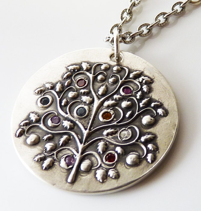 Tree of Life Birthstone Pendant with Personalization