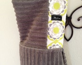 Grey Ty Pennington Blossom Hooded Bath Beach Pool Towel