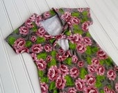 Bow Back Floral  Dolman Dress 12 mos, 2T, 3T, 4T