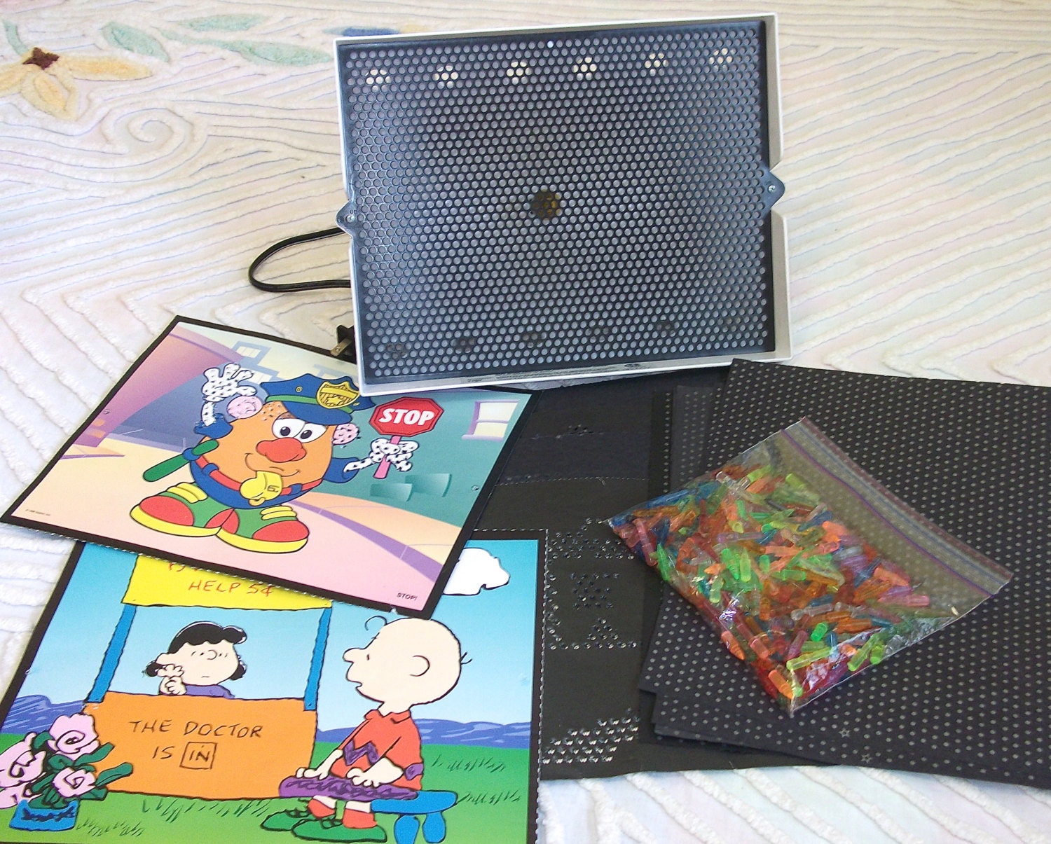 Vintage Hasbro Lite Brite 12 refills and pegs