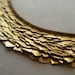 bib necklace bronze metal industrial antiqued gold