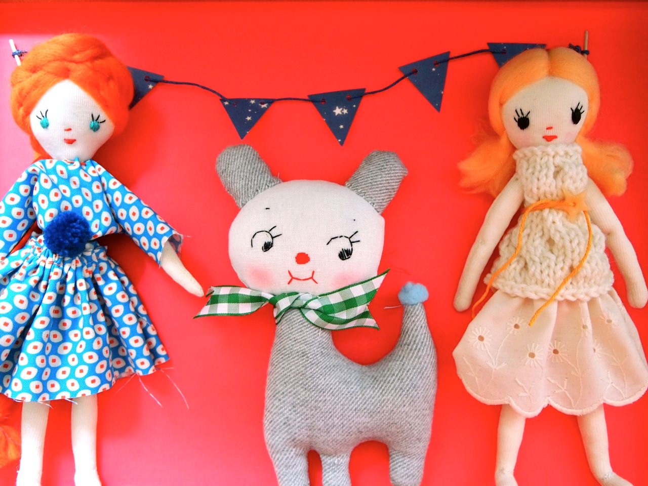 Small cloth art doll Little Min doll, Lucy