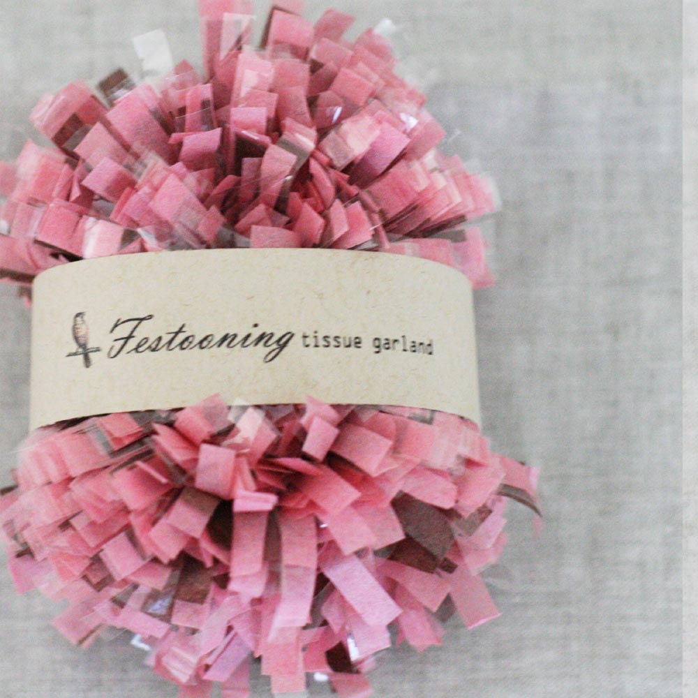 Wholesale 8 yard roll of Pink and Brown Garland Fringe Trim
