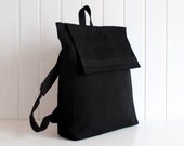 2013 Backpack bag in Black / Unisex / Men / Laptop Bag / Diaper Bag / Travel Trip Bag / Weekender Bag / Large / Globe