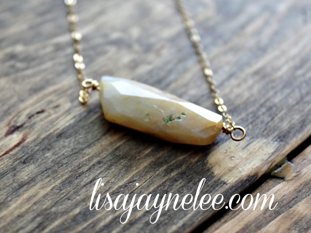 Faceted Green Amazonite Stone Necklace