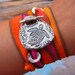 Sea Turtle Jewelry, Silk Wrap Bracelet, Sea Turtle Silk Ribbon Bracelet, STERLING Silver Jewelry, Sea Life Jewelry, Tartaruga, Tortuga