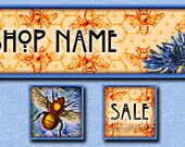new -- AERODYNAMICALLY ------ Premade Etsy Shop Banner Avatar Set - One Of A Kind (ooak) & Fabulous - by Accentuate