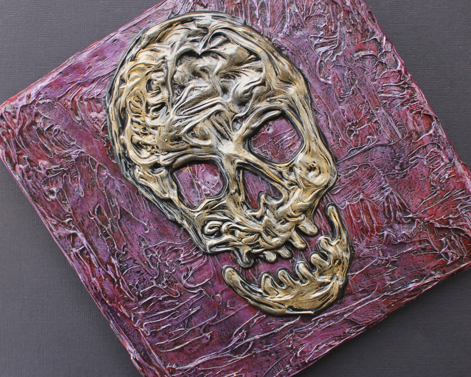 Skull - Textured Acrylic Art Canvas Painting