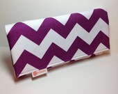 Purple chevron wallet. "World's Greatest Wallet."  Card wallets for women.