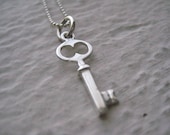 Sterling Silver Key Charm Necklace