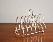 Vintage silver plated toast rack, England